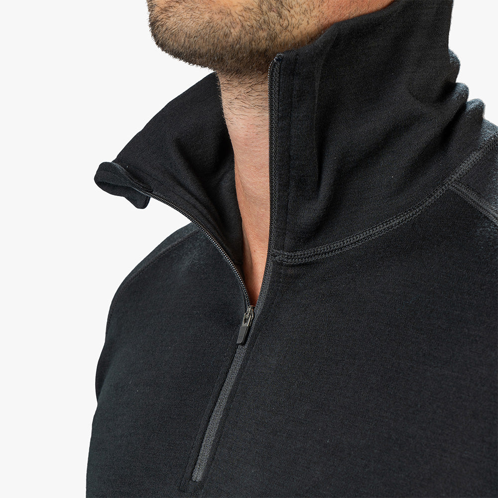 Merino Langarmshirt mit Zip Herren 230 g/m2 - Image 3